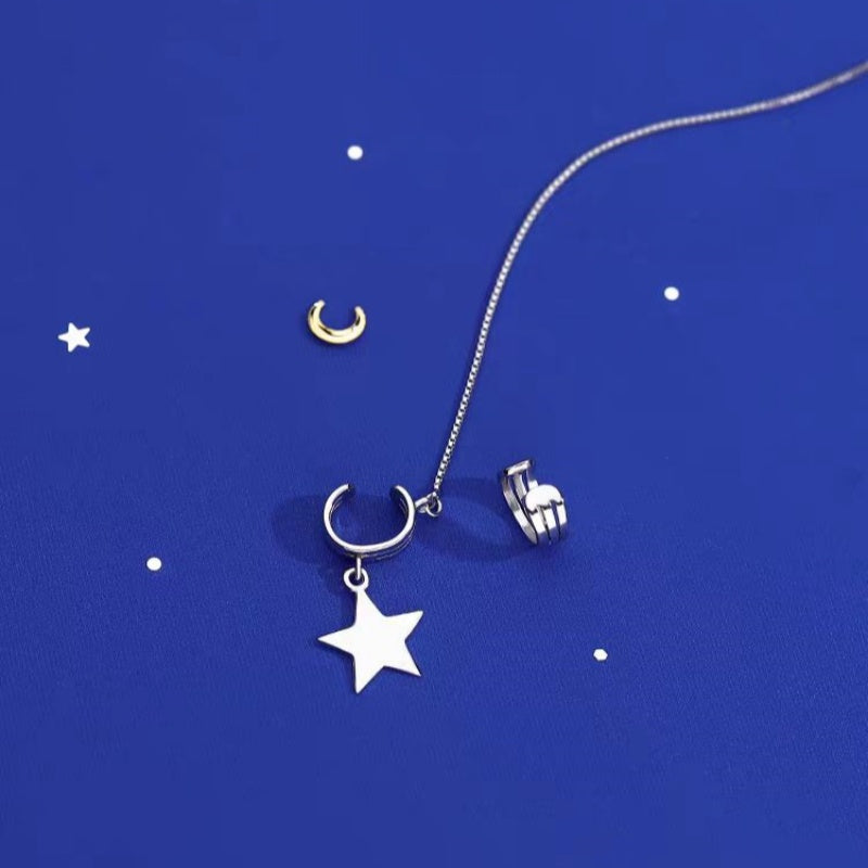 Sterling Silver C-Shaped Earrings
