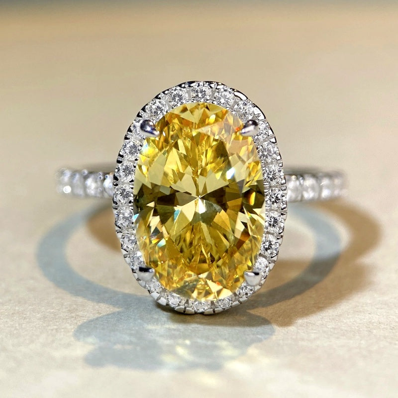 Sterling Silver Carbon Diamond Ring