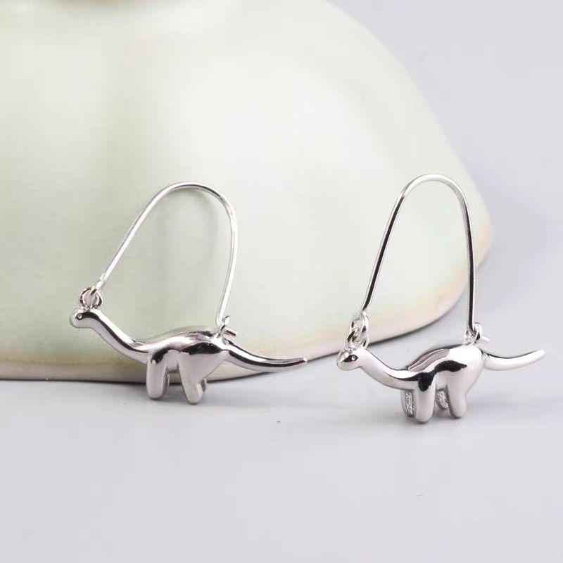 Sterling Silver Dinosaur Earrings