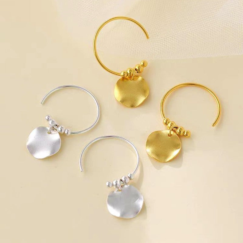 Sterling Silver Disc Earrings