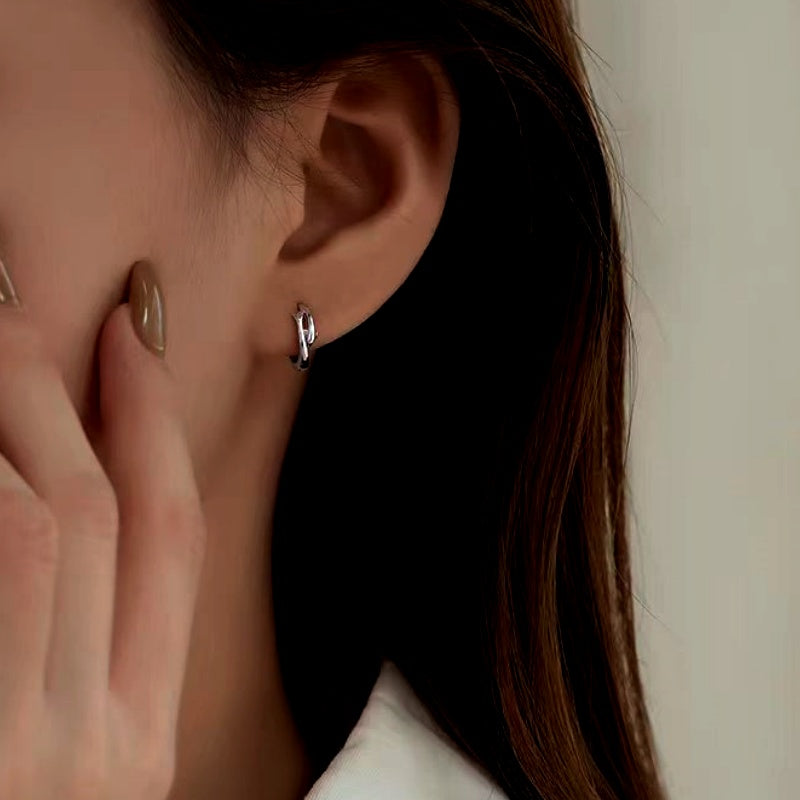Sterling Silver Dolphin Hoop Earrings