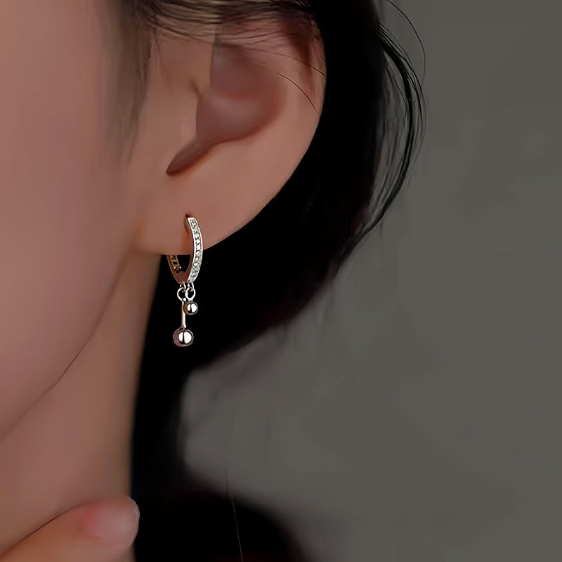 Sterling Silver Double Ball Earrings