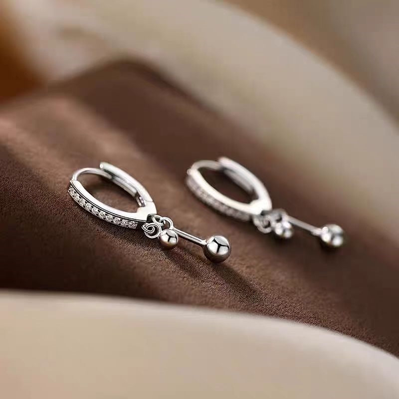 Sterling Silver Double Ball Earrings