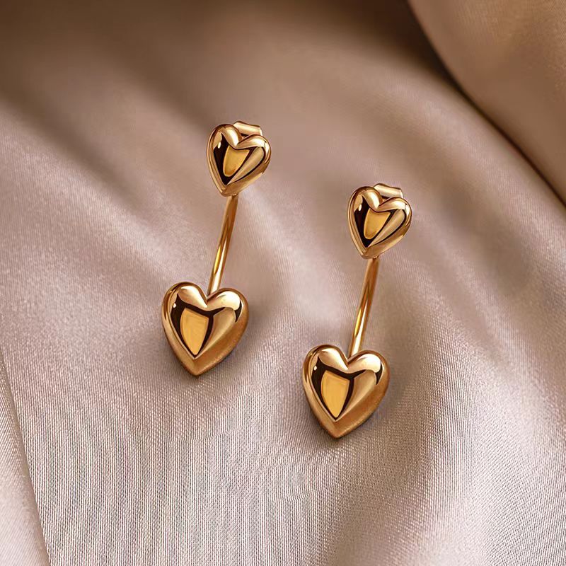 Sterling Silver Elegant Heart-Design Earrings