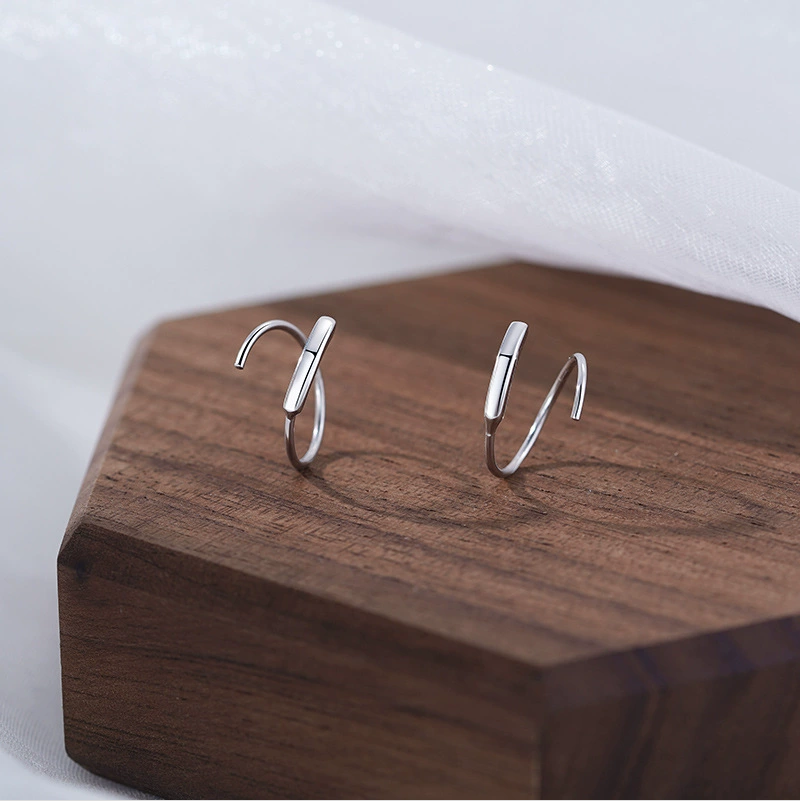 Sterling Silver Elegant Simple Spiral Earrings