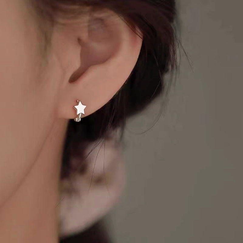 Sterling Silver Elegant Star Earrings