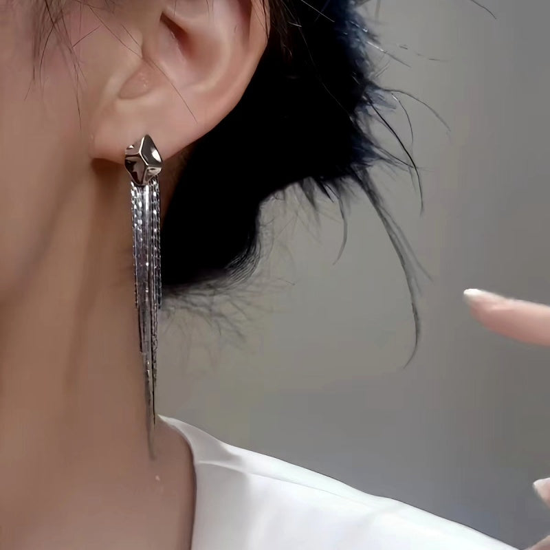 Sterling Silver Elegant Tassel Earrings