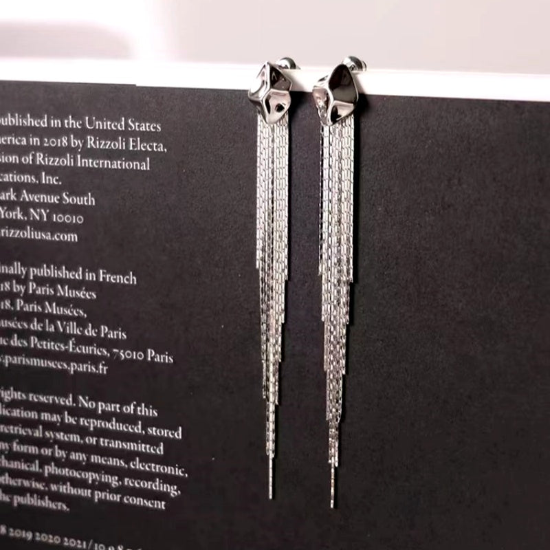 Sterling Silver Elegant Tassel Earrings