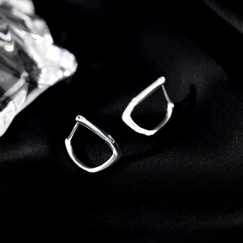 Sterling Silver Elegant Twisted Geometric Earrings