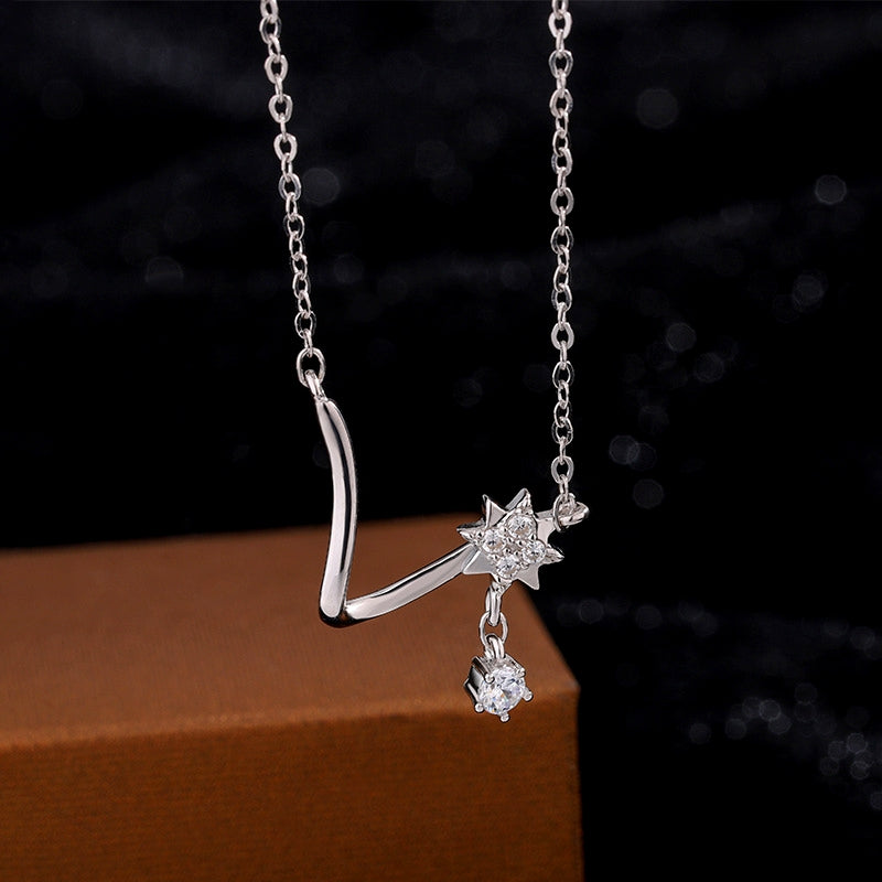 Sterling Silver Fantasy Butterfly Clavicle Necklace