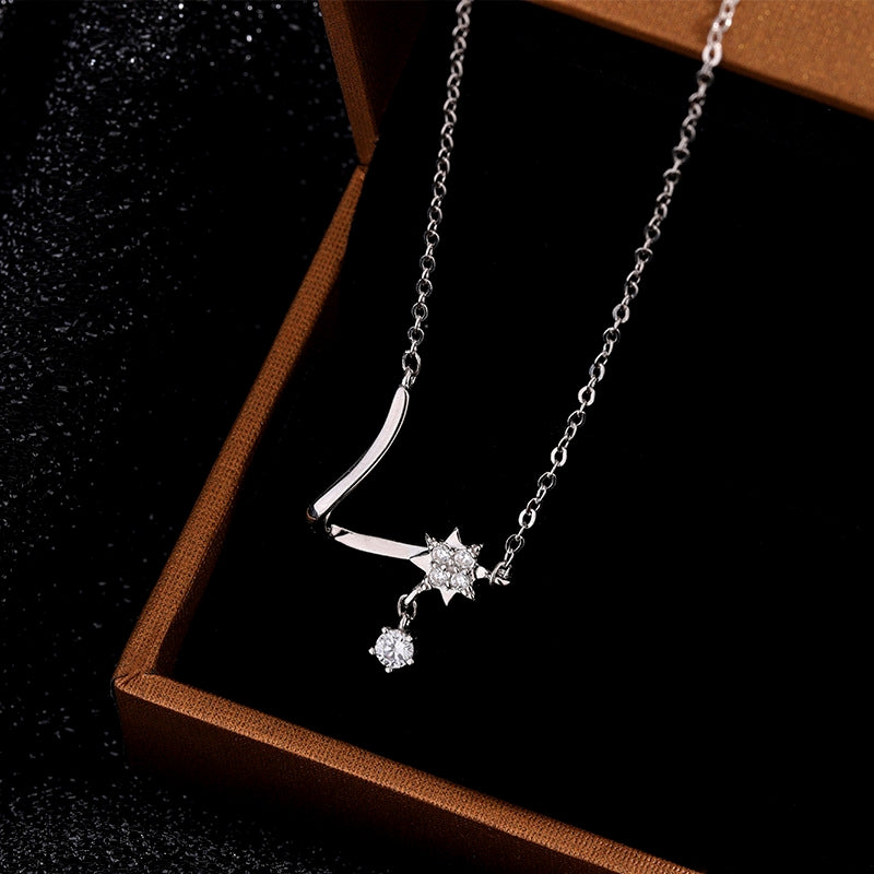 Sterling Silver Fantasy Butterfly Clavicle Necklace