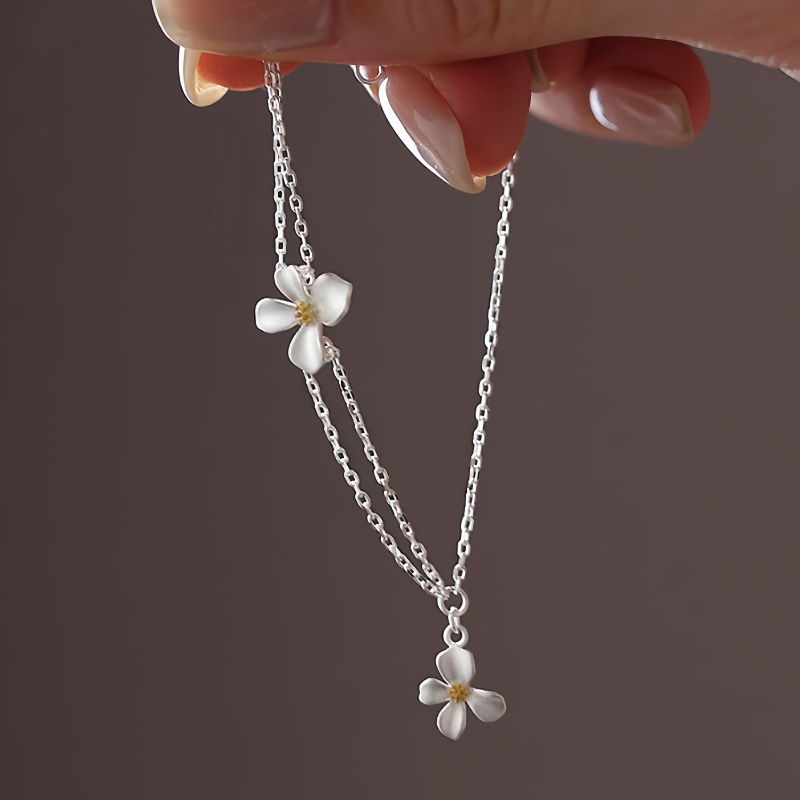 Sterling Silver Flower Bracelet