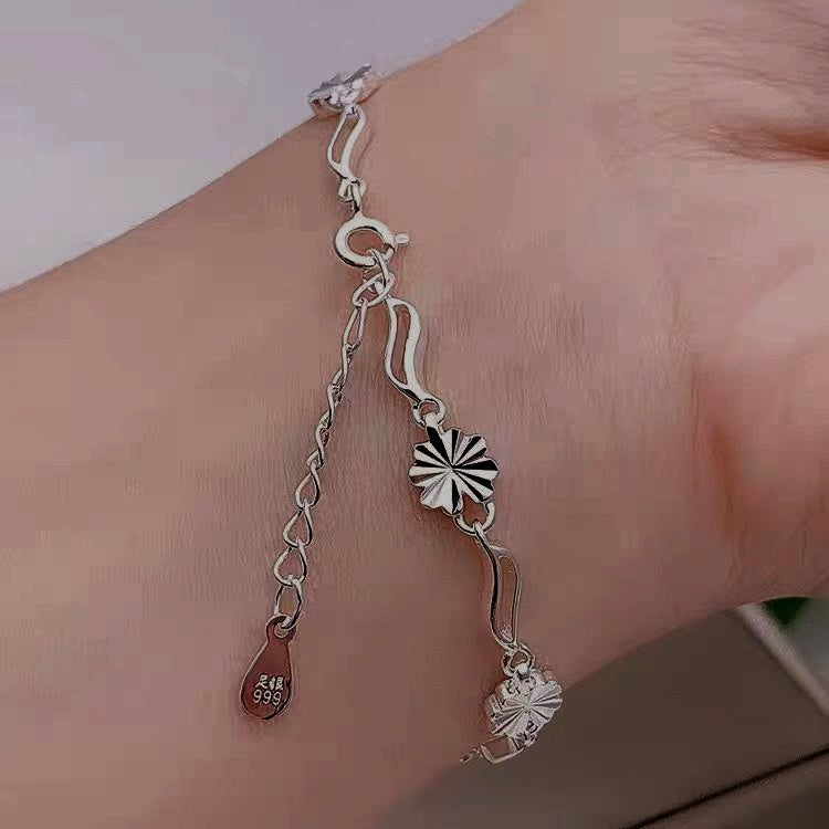 Sterling Silver Four-Leaf Clover Bracelets