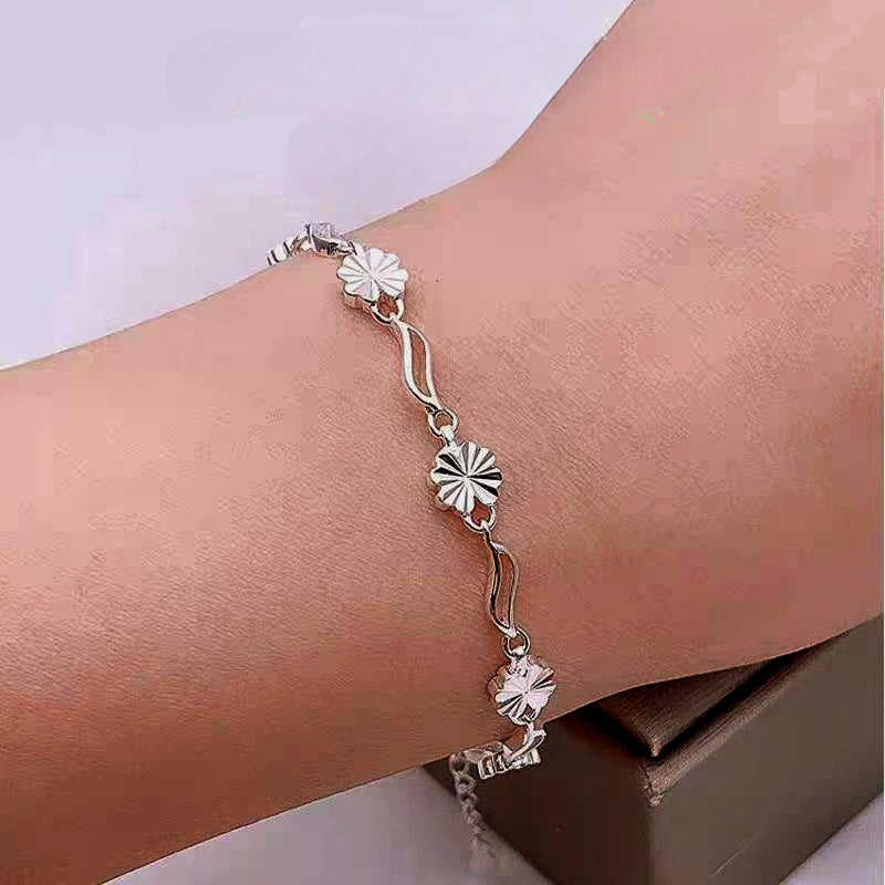 Sterling Silver Four-Leaf Clover Bracelets