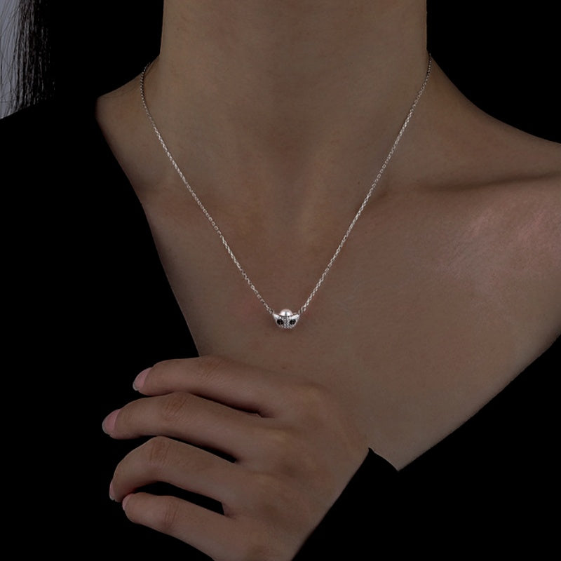 Sterling Silver Ingot Pearl Clavicle Chain Necklaces