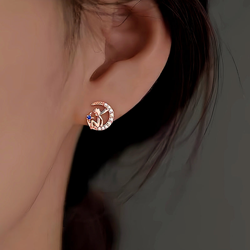 Sterling Silver Little Prince Stud Earrings