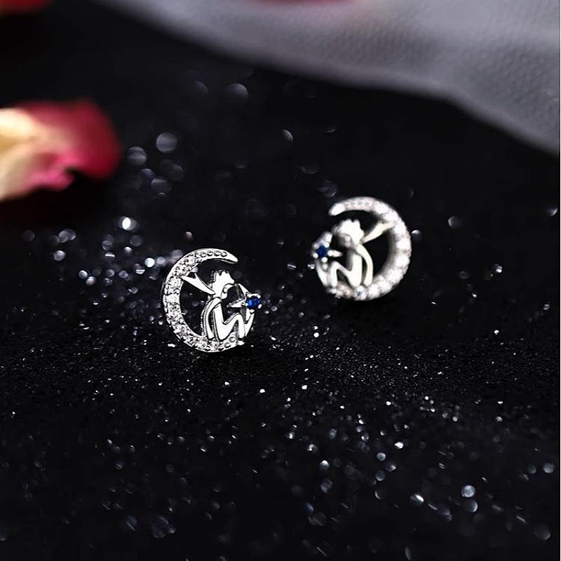 Sterling Silver Little Prince Stud Earrings