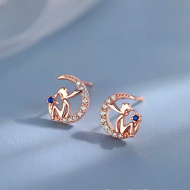 Sterling Silver Little Prince Stud Earrings