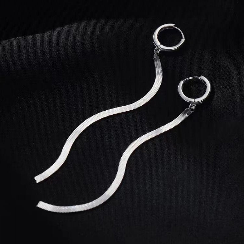 Sterling Silver Long Line Earrings