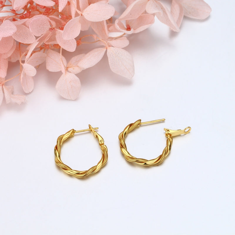 Sterling Silver Luxury Hoop Earrings