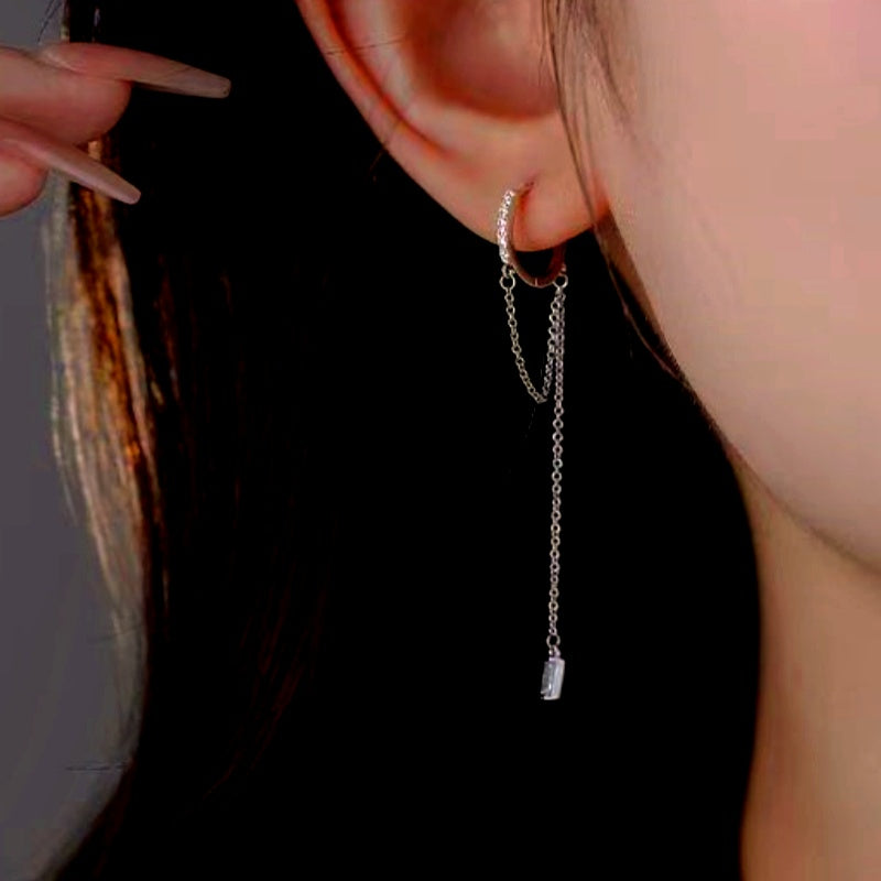 Sterling Silver Luxury Long Tassel Earrings
