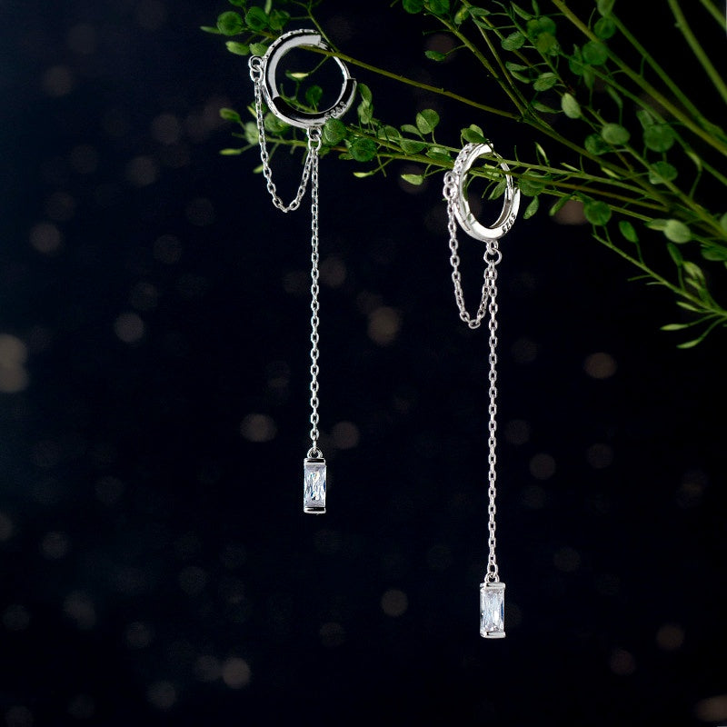 Sterling Silver Luxury Long Tassel Earrings