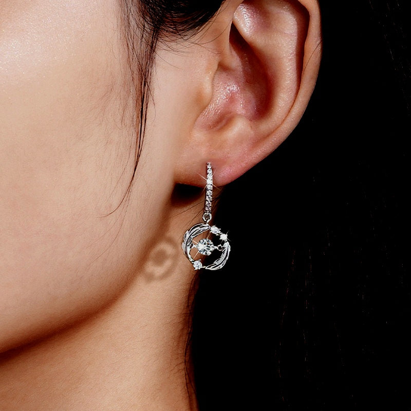 Sterling Silver Luxury Moissanite Earrings