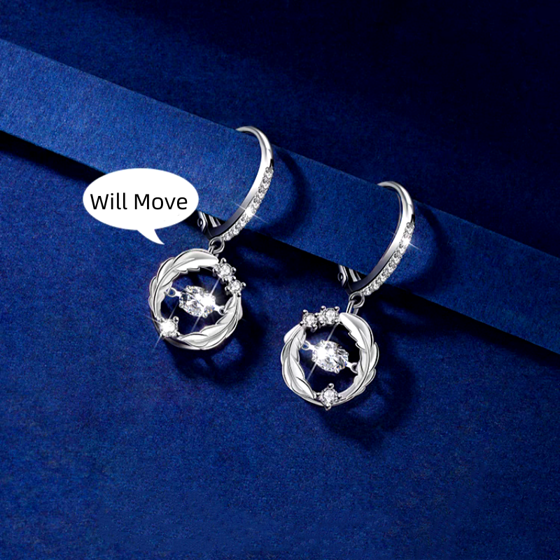 Sterling Silver Luxury Moissanite Earrings