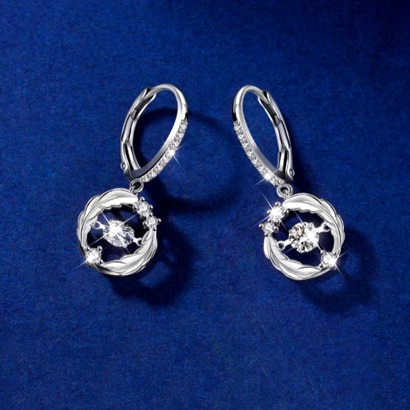 Sterling Silver Luxury Moissanite Earrings