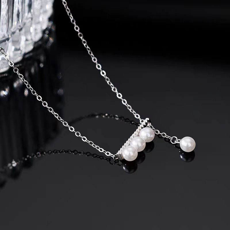 Sterling Silver Luxury Pearl Chain Necklaces