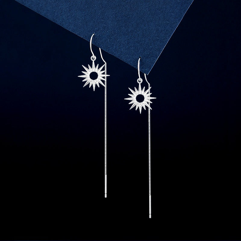 Sterling Silver Luxury Sunflower Earrings