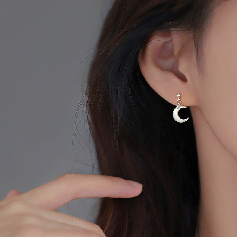 Sterling Silver Moon Earrings