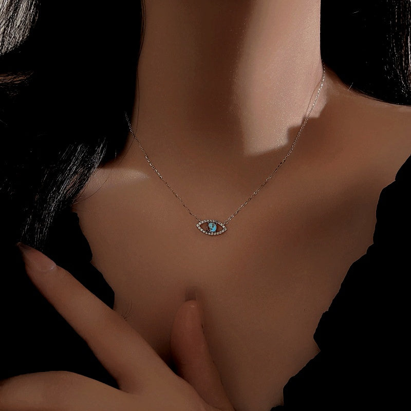 Sterling Silver Moonstone Devil's Eye Necklace
