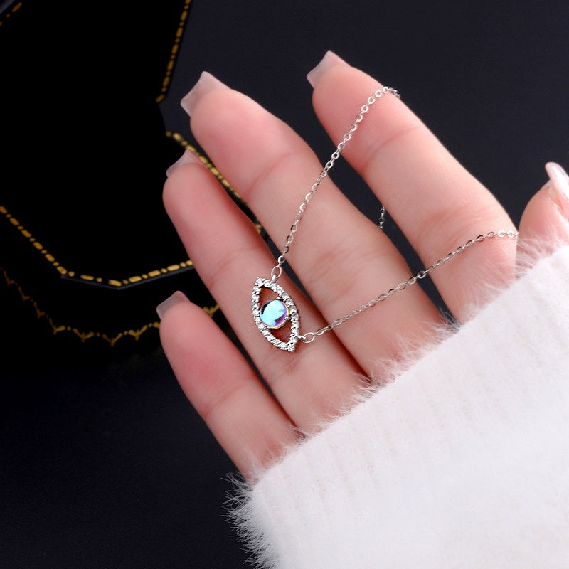 Sterling Silver Moonstone Devil's Eye Necklace