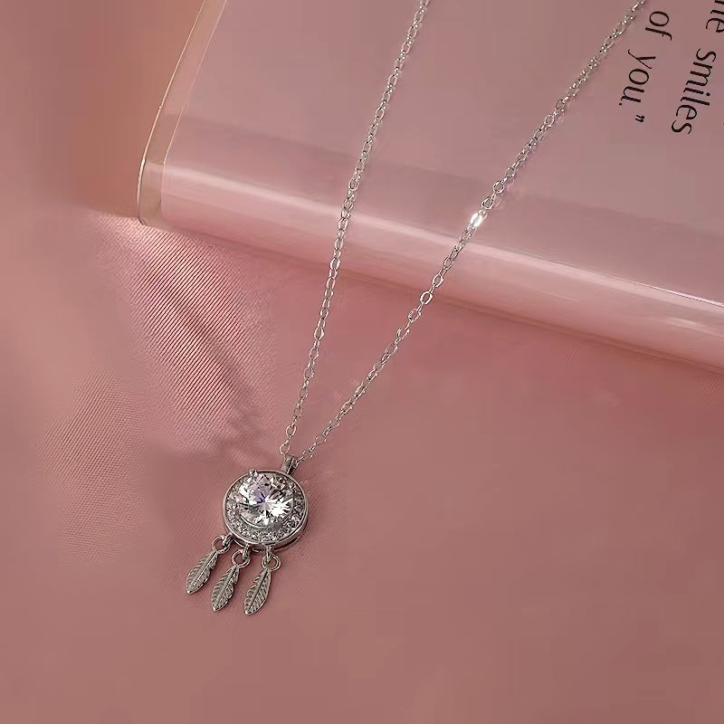 Sterling Silver One Carat Moissanite Necklace