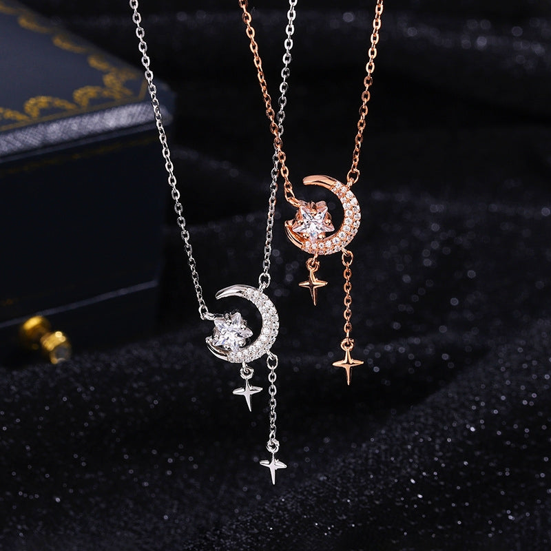 Sterling Silver Romantic Star Necklace