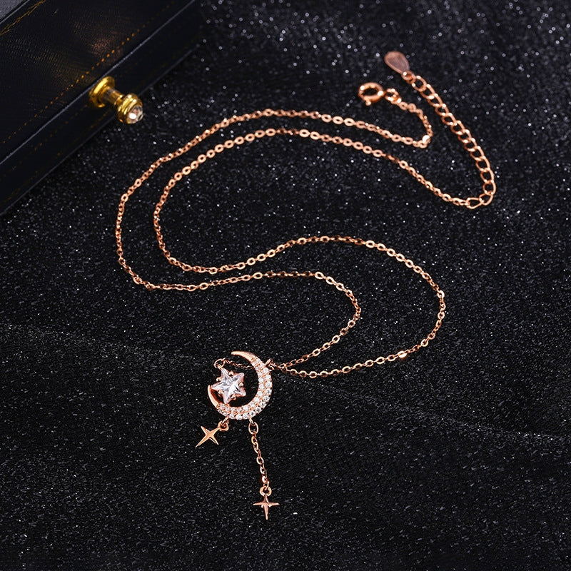 Sterling Silver Romantic Star Necklace