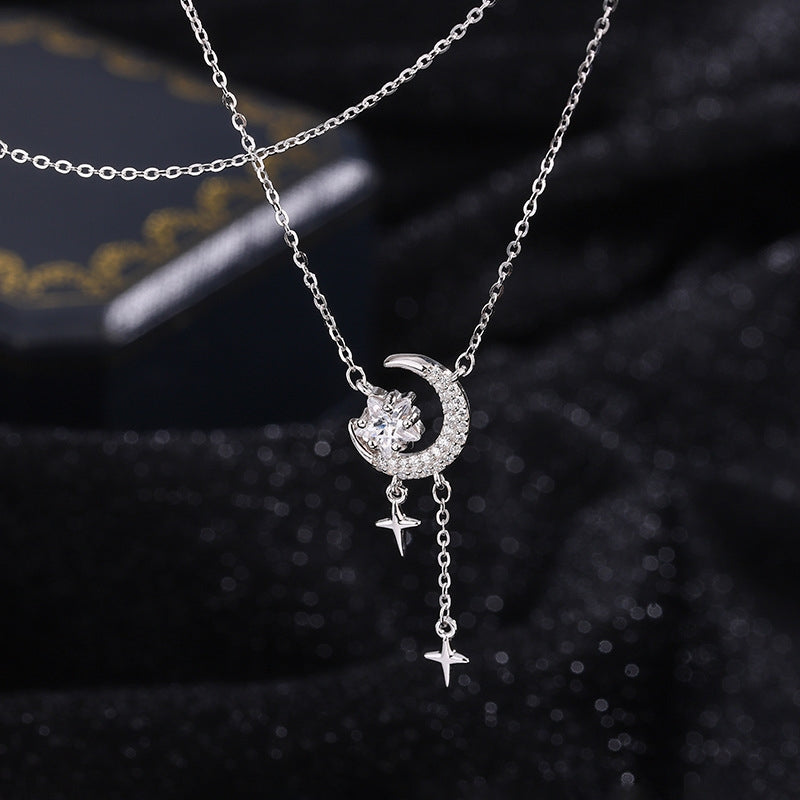 Sterling Silver Romantic Star Necklace