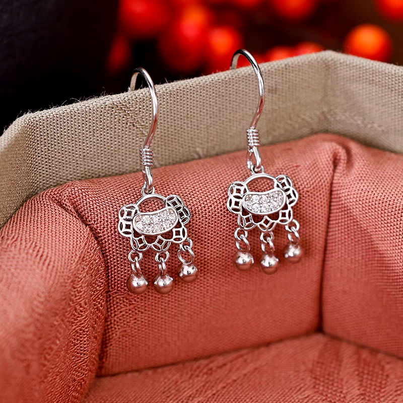 Sterling Silver Safety Lock Earrings