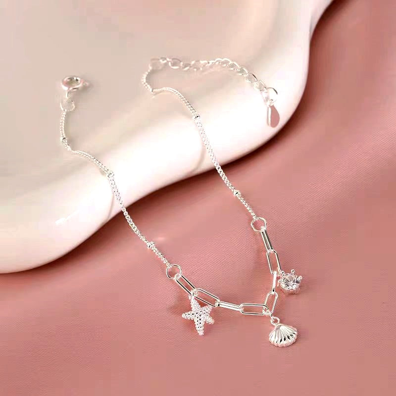 Sterling Silver Shell Starfish Bracelets And Necklaces