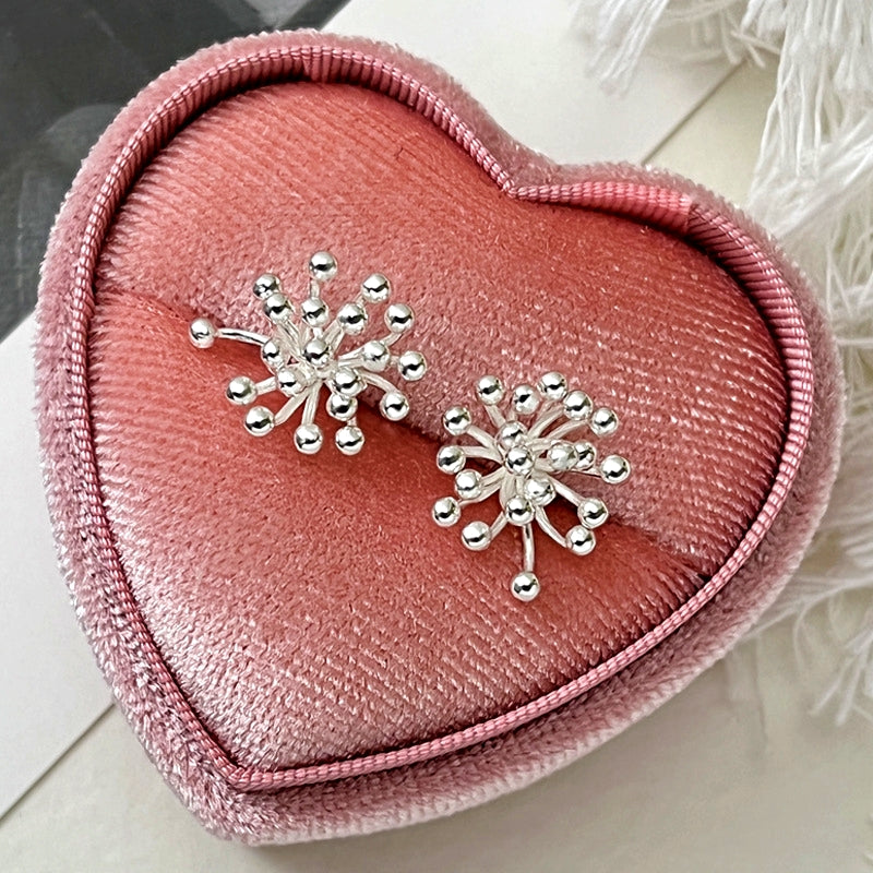 Sterling Silver Simple Firework Studs Earrings