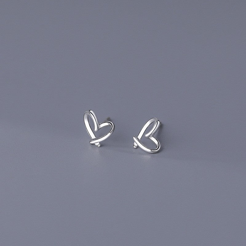 Sterling Silver Simple Stud Earrings