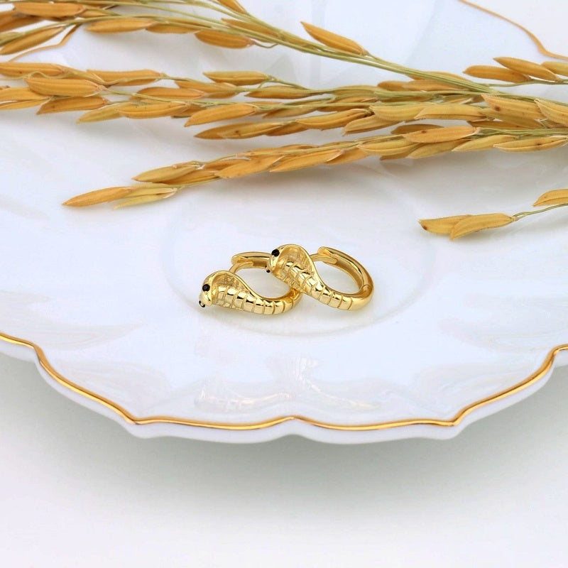 Sterling Silver Snake Earrings