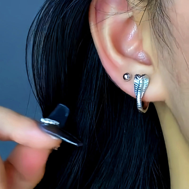 Sterling Silver Snake Earrings