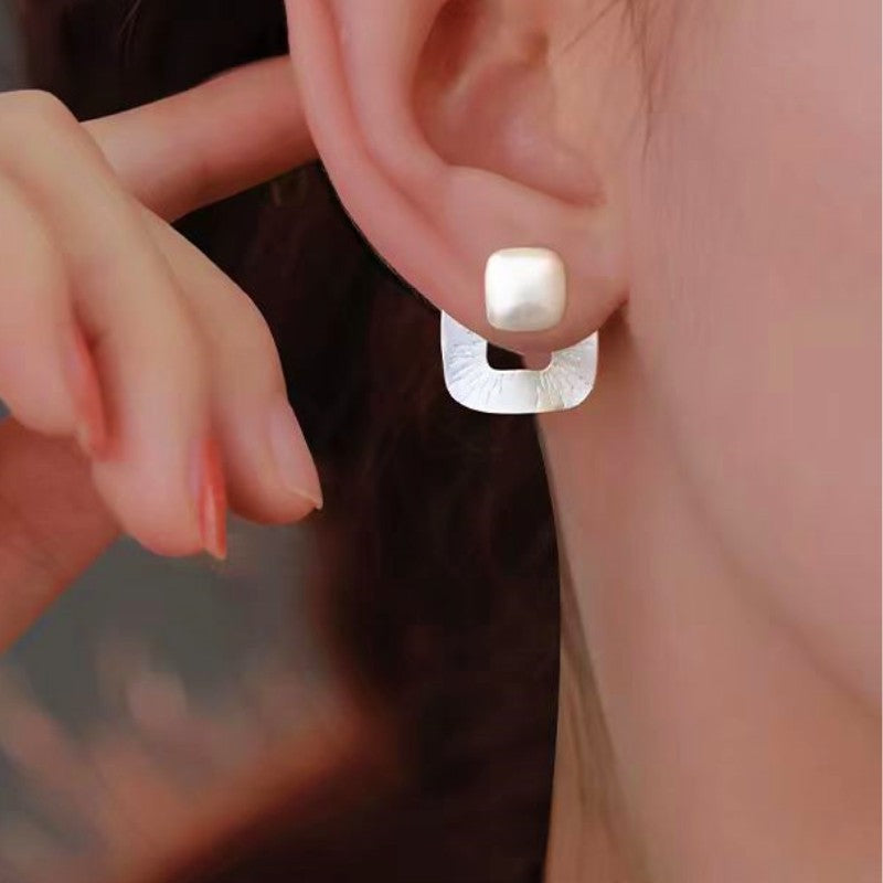 Sterling Silver Square Earrings