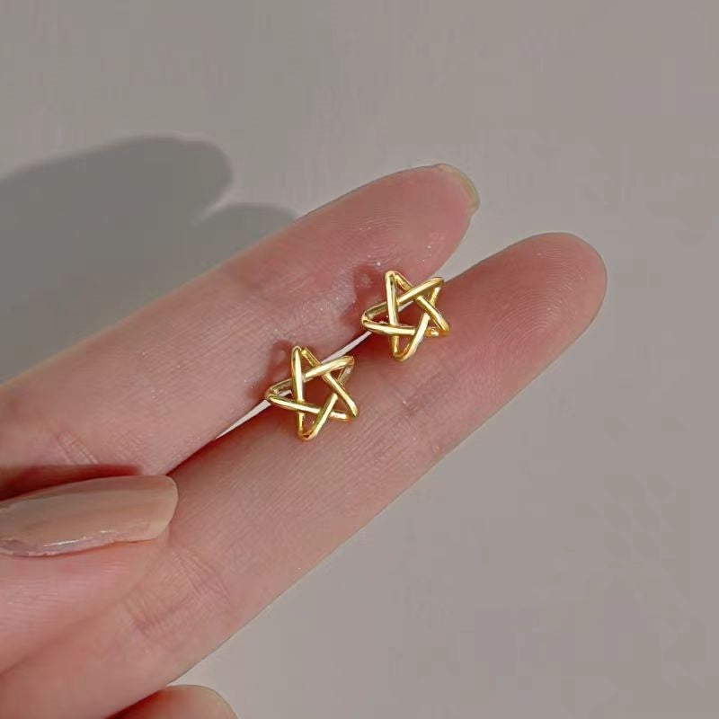 Sterling Silver Star Stud Earrings