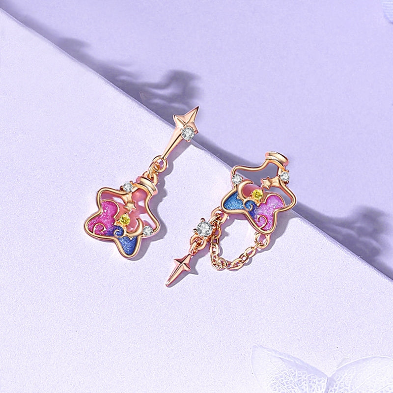 Sterling Silver Star Wishing Earrings