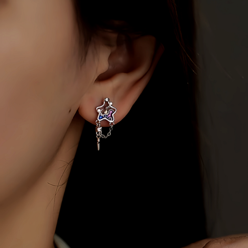 Sterling Silver Star Wishing Earrings