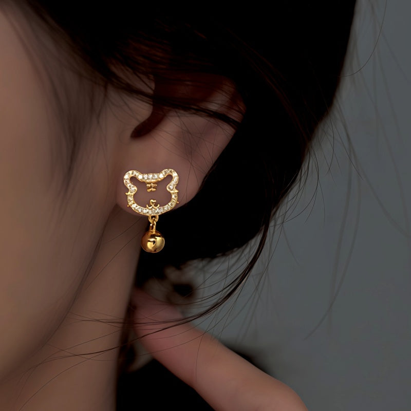 Sterling Silver Tiger Earrings