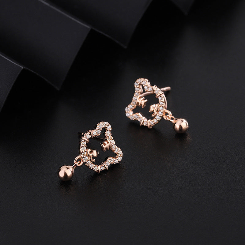 Sterling Silver Tiger Earrings